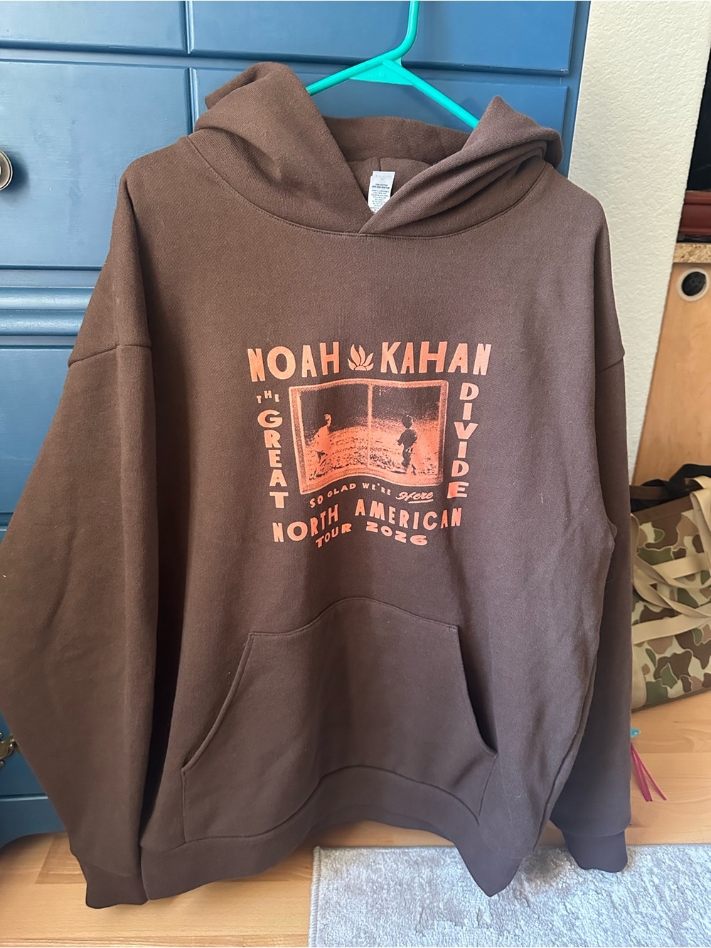 Noah Kahan Brown Great Divide Tour Hoodie